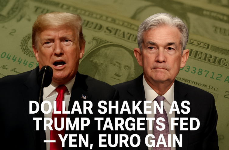 Dollar Wobbles Near Three-Year Low as Trump-Fed Clash Deepens