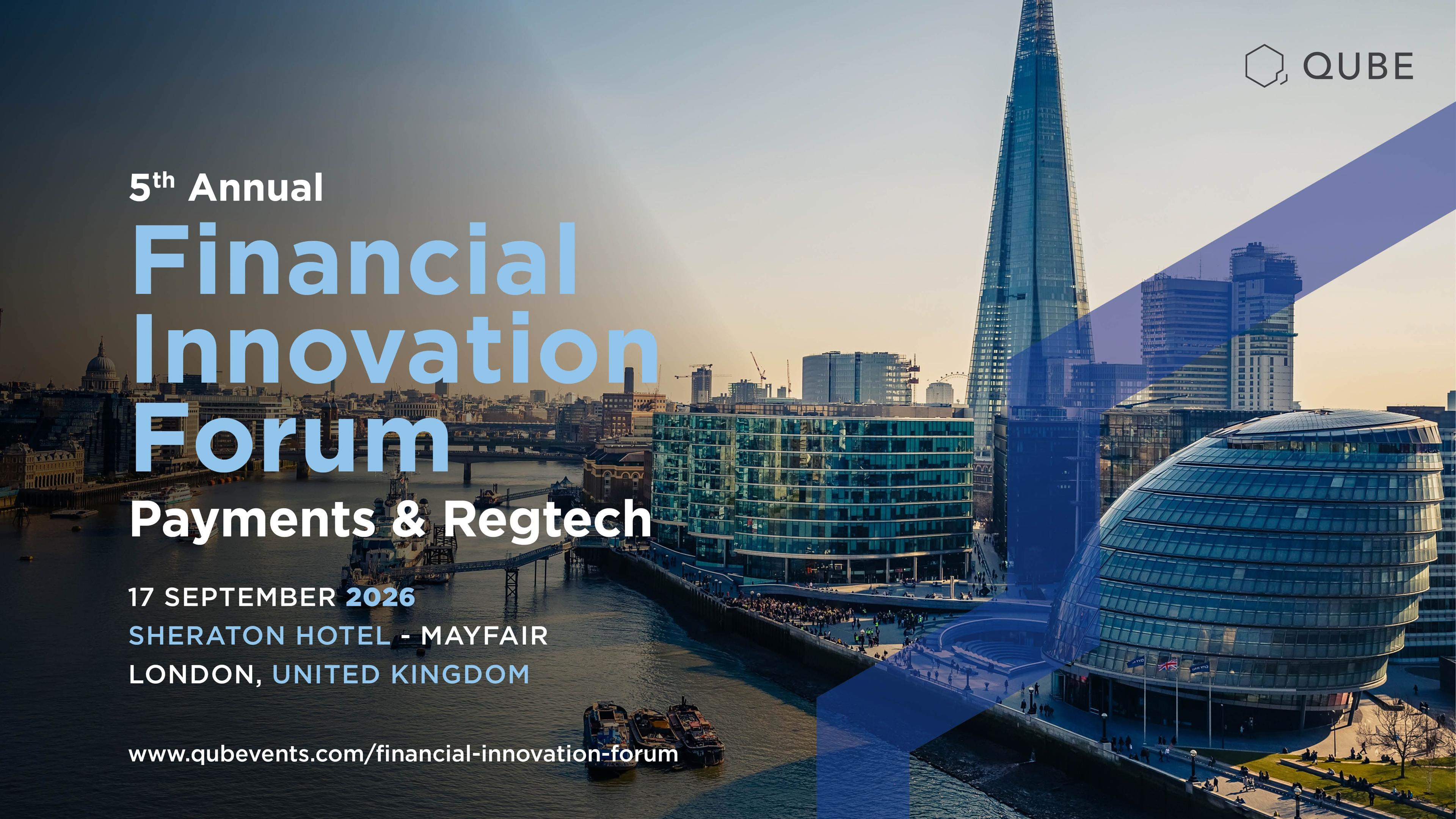 Main image for event: 5th Financial Innovation Forum – Payments & RegTech