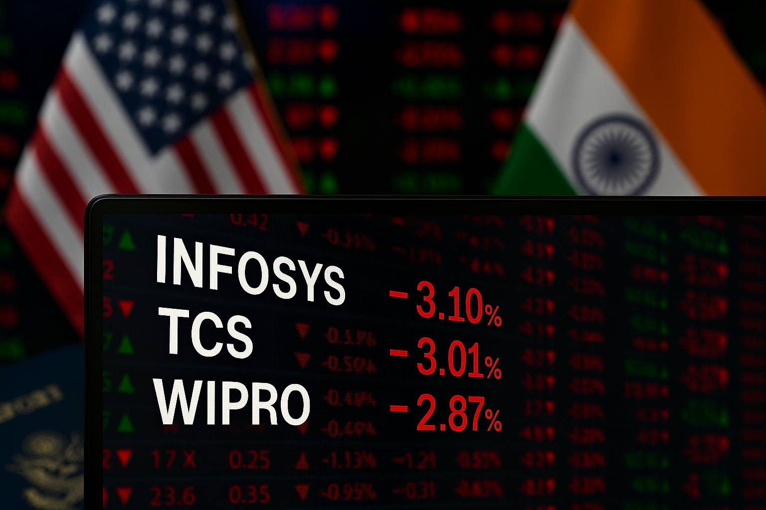 Indian Tech Stocks Slump Nearly 3% After Trump Imposes Hefty H-1B Visa Fee