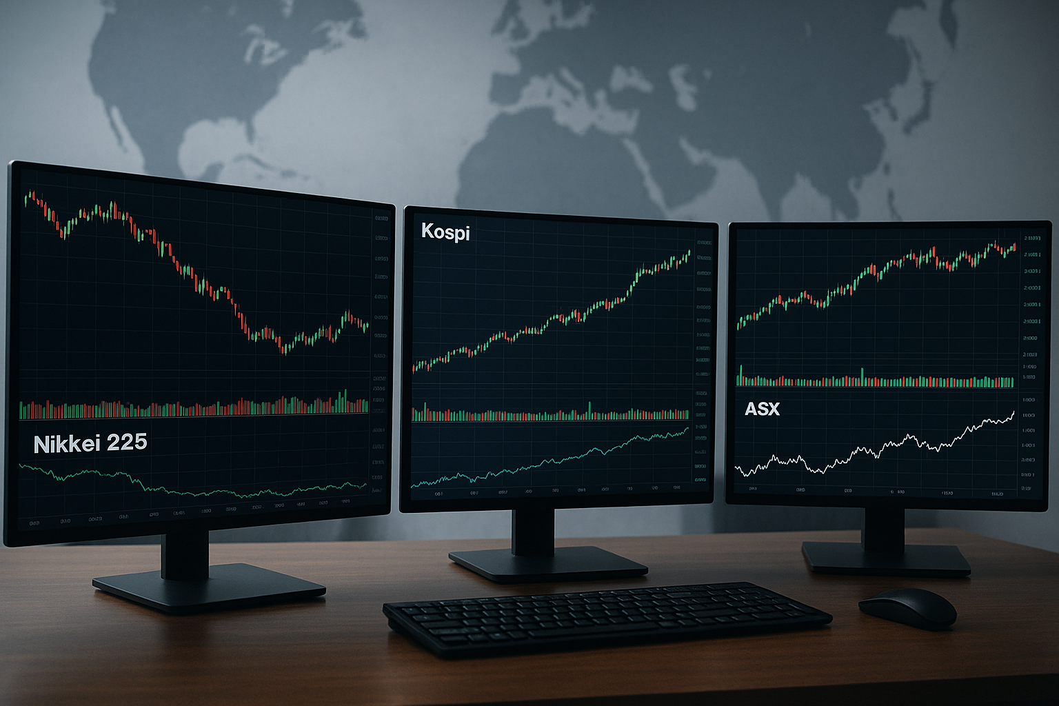 Asia-Pacific Stocks Mixed: Nikkei 225 Slides While Kospi, ASX 200 Gain as Dollar Firms
