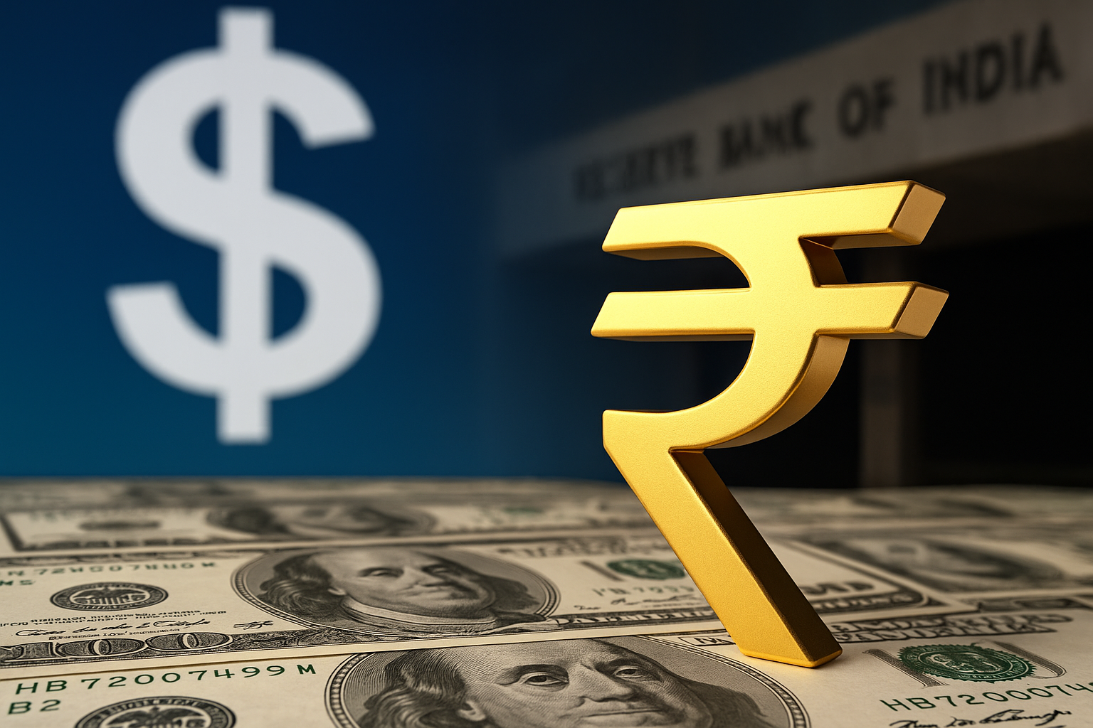 Indian Rupee Crashes to Record Low as U.S. Tariffs Hammer Markets and RBI Intervenes