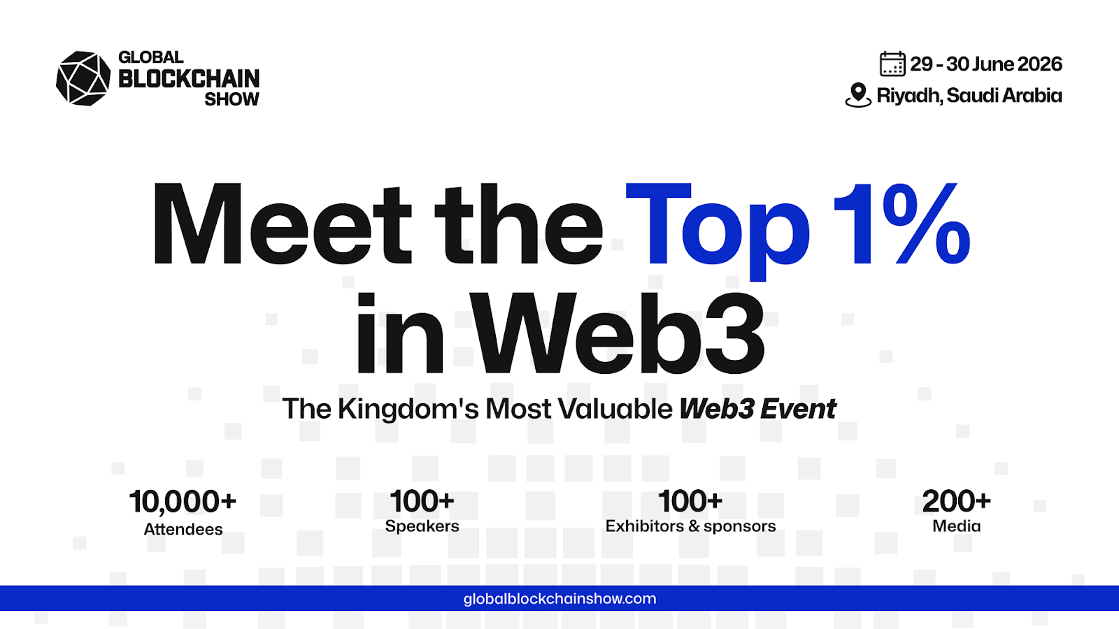 Main image for event: Global Blockchain Show 2026 – Riyadh