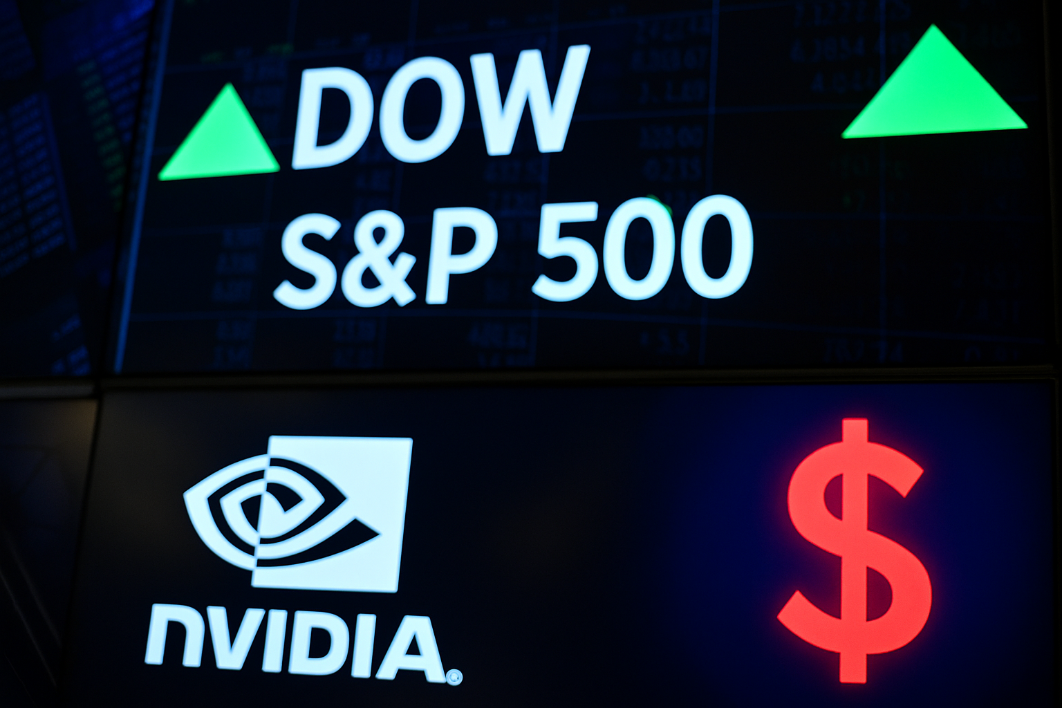 Dow and S&P 500 Close at Record Highs as Nvidia Shares Dip and Dollar Weakens