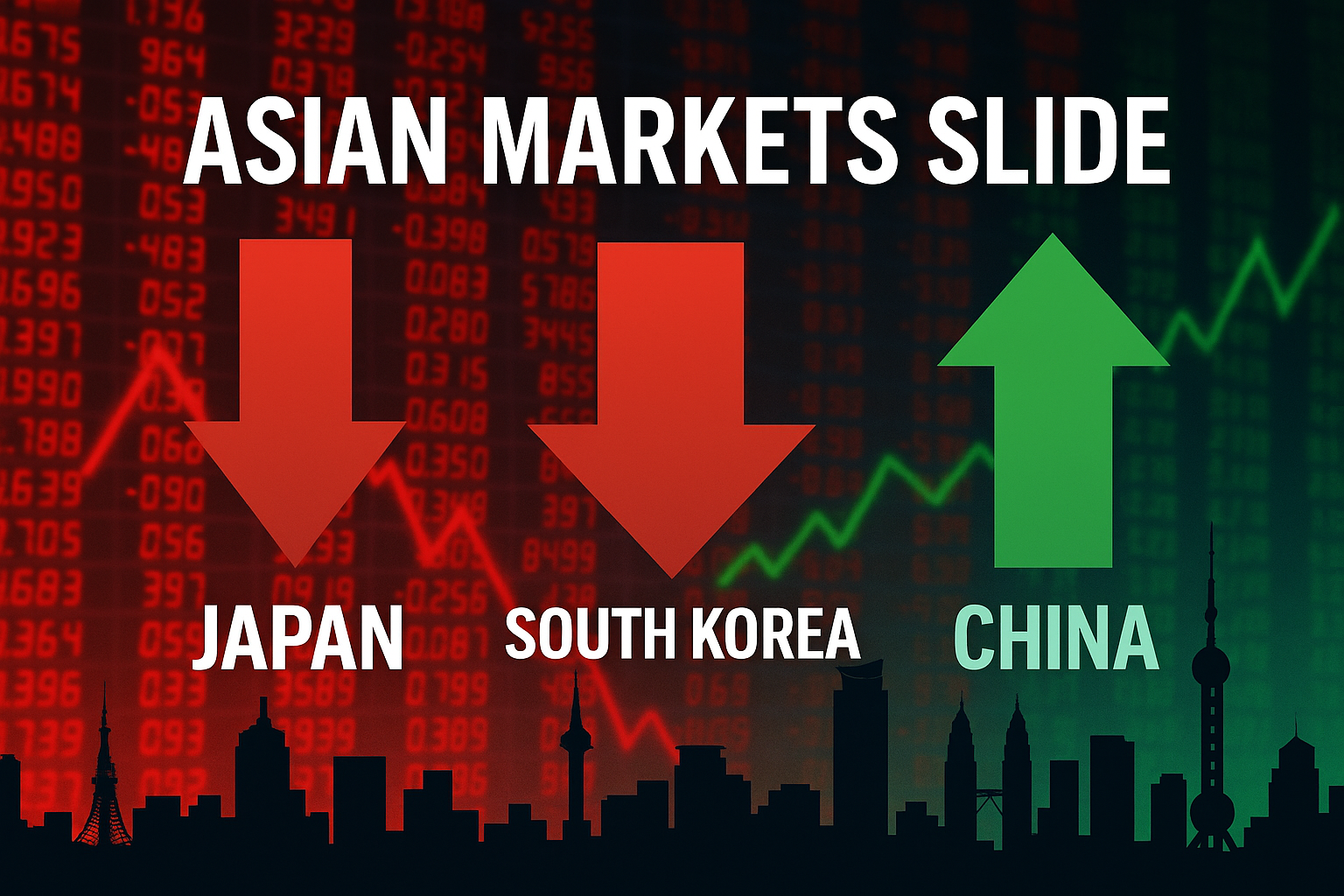 Asian Markets Slide as Tech Stocks Drop and Investors Await U.S. Payrolls
