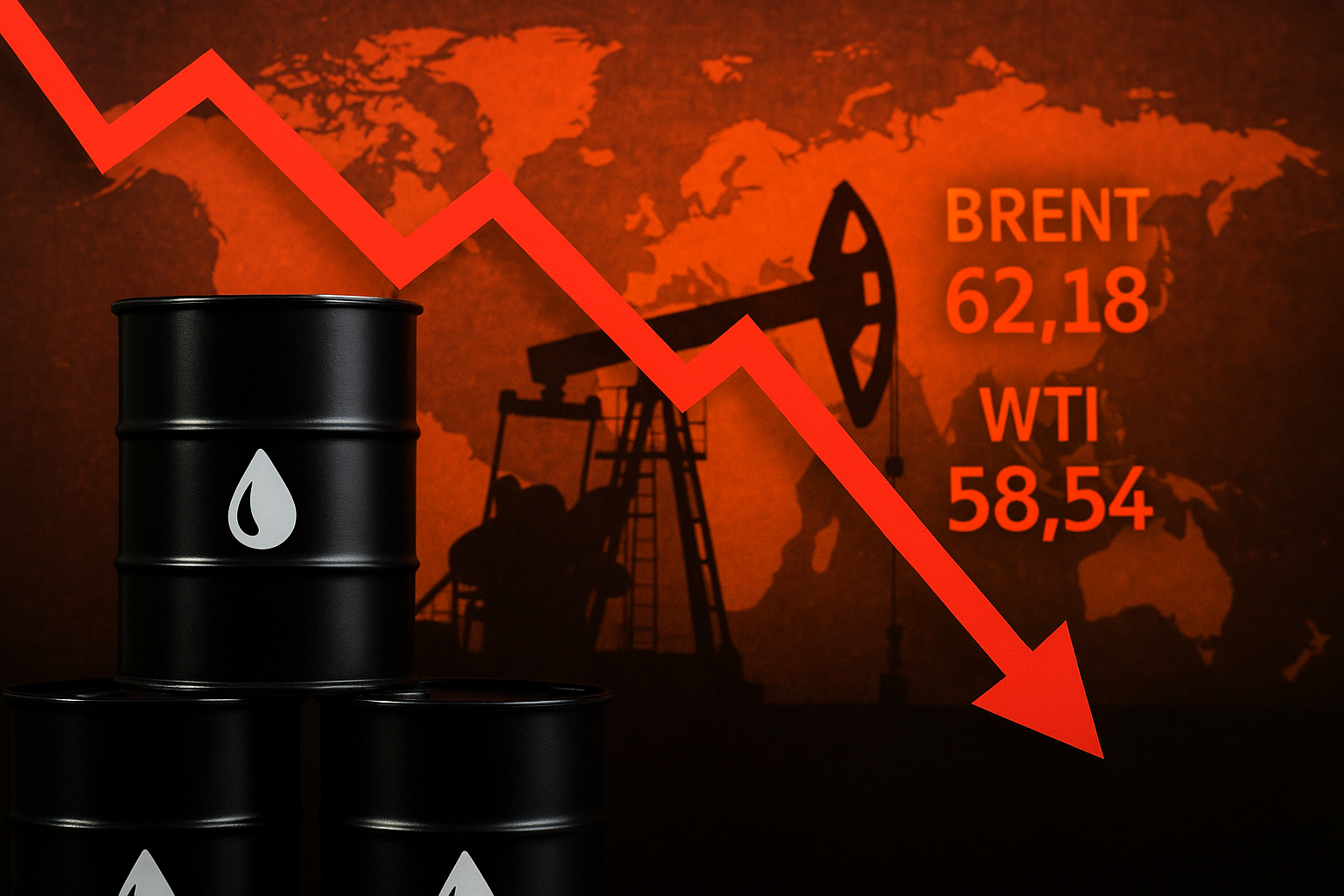 Oil Slides as Supply Surplus Risks and U.S.-China Trade Tensions Weigh Heavily